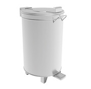 ProCleanroom Stainless steel round waste bin with foot pedal
