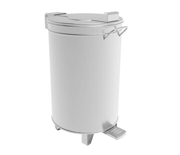 ProCleanroom Stainless steel round waste bin with foot pedal