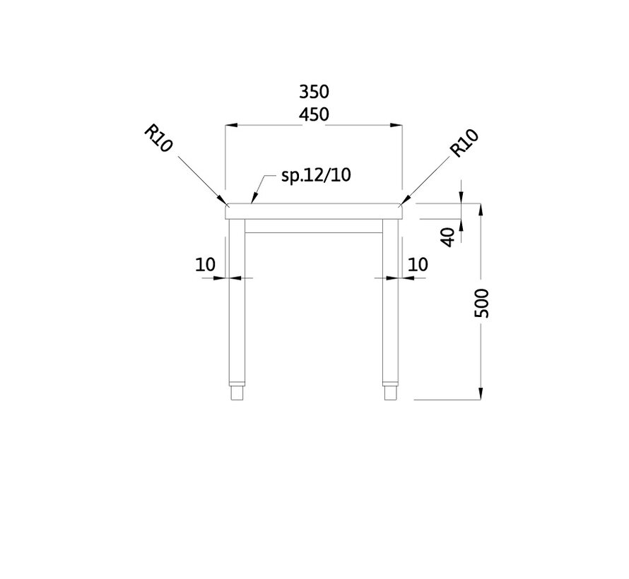 RVS cleanroom overstapbank - PREMIUM