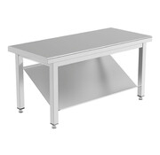 ProCleanroom Stainless steel cleanroom gowning bench with single shoe rack PREMIUM