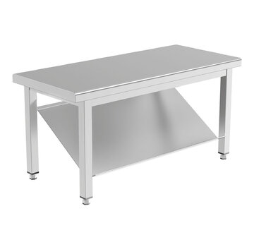 ProCleanroom Stainless steel cleanroom gowning bench with single shoe rack PREMIUM