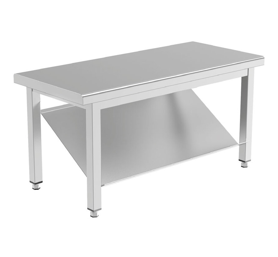 Stainless steel cleanroom gowning bench with single shoe rack PREMIUM