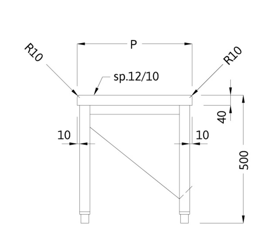 RVS cleanroom overstapbank met enkele schoenenhouder - PREMIUM