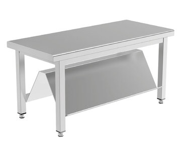 ProCleanroom RVS cleanroom overstapbank met dubbele schoenenhouder - PREMIUM