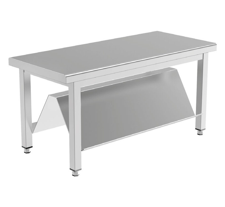 RVS cleanroom overstapbank met dubbele schoenenhouder - PREMIUM