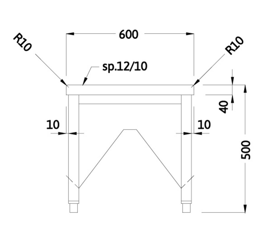 RVS cleanroom overstapbank met dubbele schoenenhouder - PREMIUM