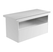 ProCleanroom Stainless steel cleanroom gowning bench with shoe compartments on both sides PREMIUM