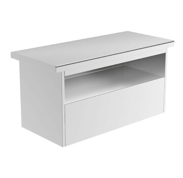 ProCleanroom Stainless steel cleanroom gowning bench with shoe compartments on both sides PREMIUM