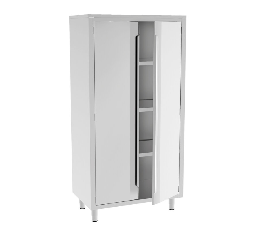 Stainless steel tall cleanroom cabinet with hinged door(s) PREMIUM