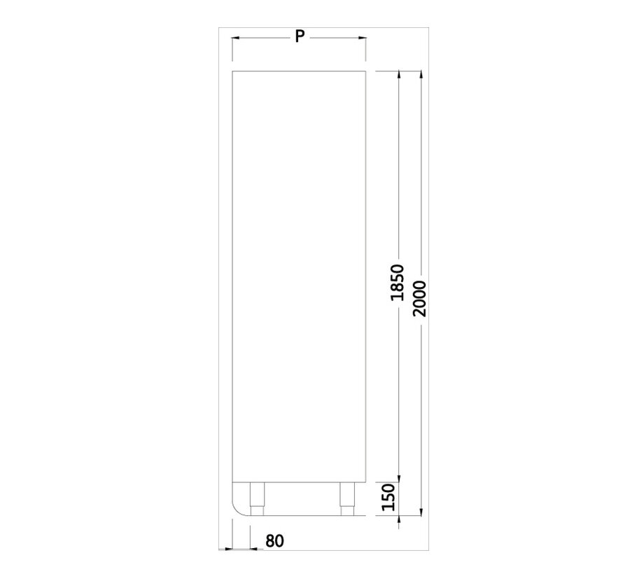 RVS hoge cleanroom kast draaideur(en) - PREMIUM