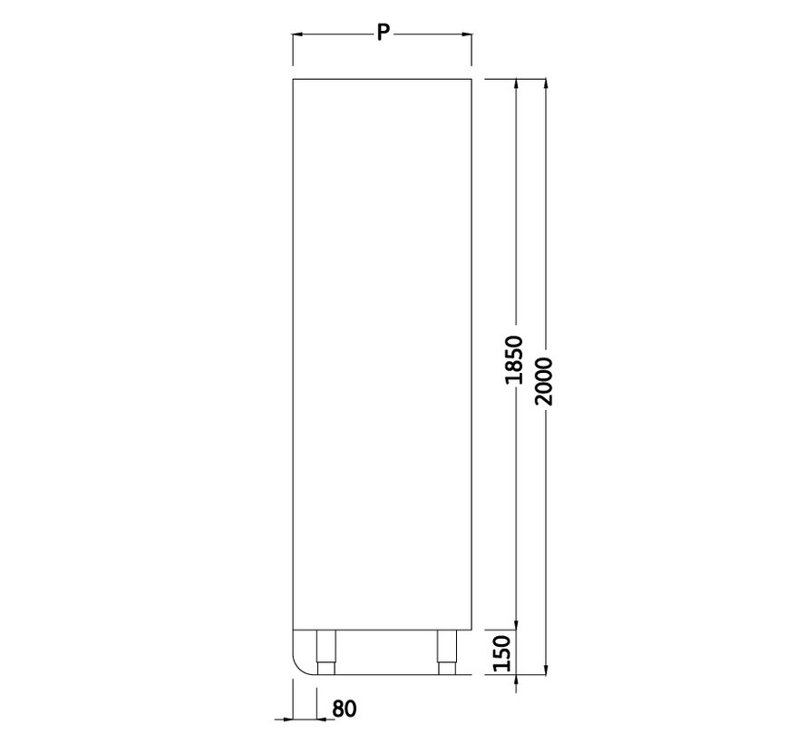 RVS hoge cleanroom kast draaideur(en) voorzien van glas - Premium product