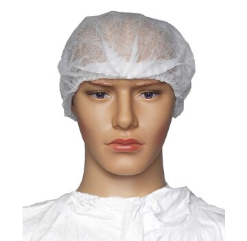 Medicom Medicom-Hopen Bouffant Caps white/blue 61 cm (100 pieces)