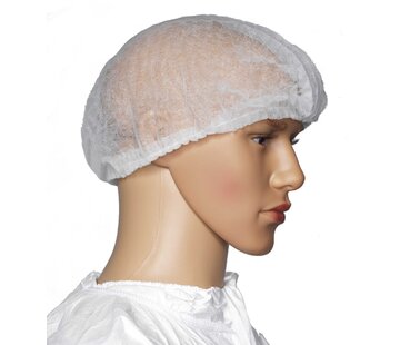 Medicom Medicom-Hopen Mop Caps white/blue 50 cm (100 pieces)