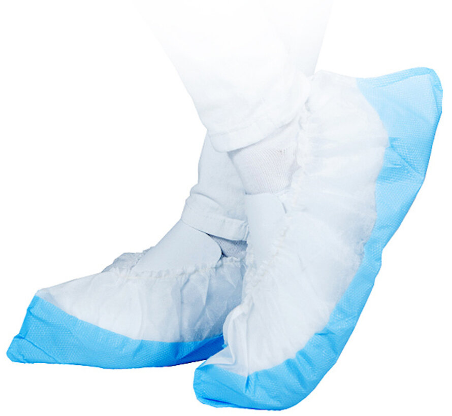 Medicom Skidguard  overschoenen wit/blauw PP/PE anti-slip 60 µm (400 stuks )
