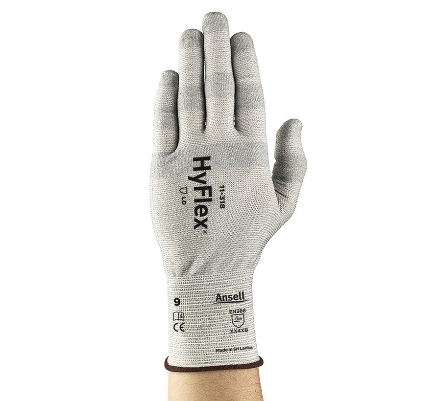 Ansell HyFlex 11-318 Montagehandschuhe – 12 Paar (Packung)