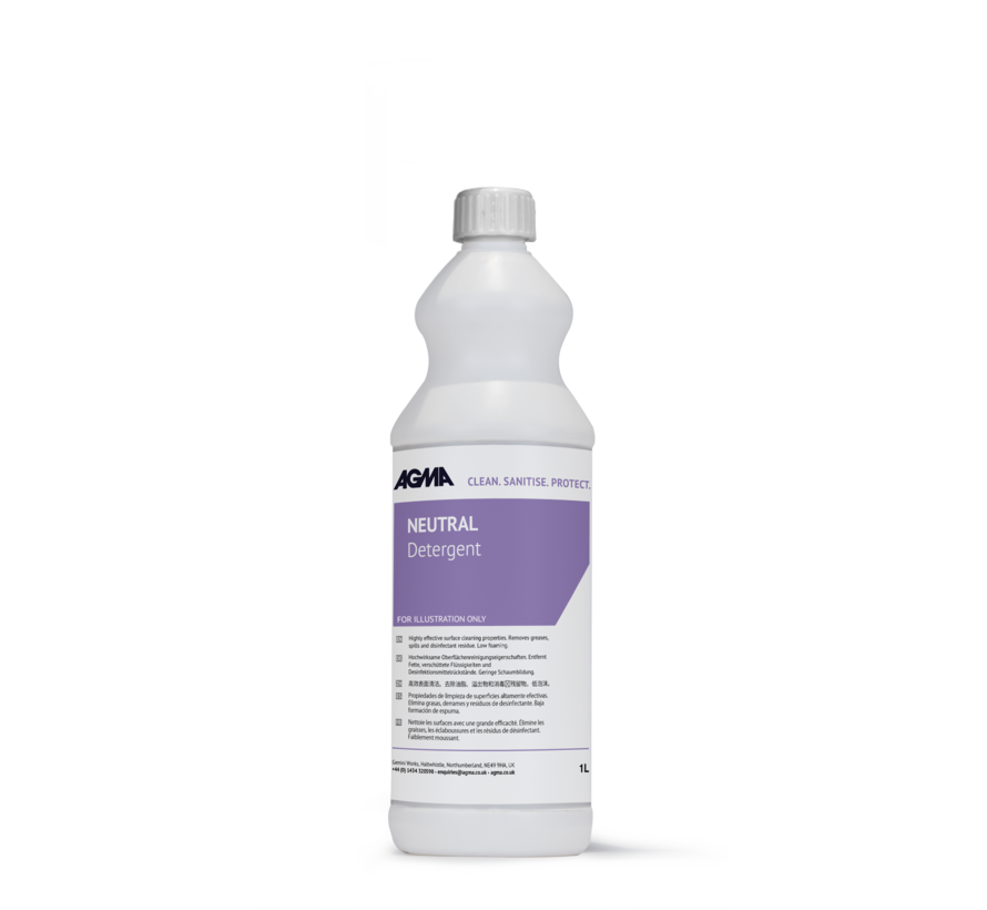Sterile AGMA Neutral Detergent – 500ml capped bottle – 20 pcs
