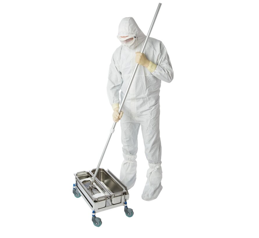Cleanroom Mop saturatie systeem met 2 x 8L  RVS bakken