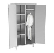 ProCleanroom Tall cupboard with shelves and hanging section PREMIUM