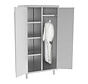 Stainless steel tall cupboard with shelves and hanging section PREMIUM