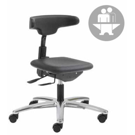 Cleanroom chairs for intensive use