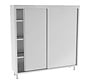 Edelstahl-Schrank 200 cm hoch mit Schiebetüren PREMIUM