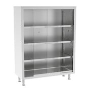 ProCleanroom Stainless steel cabinet with glass sliding doors PREMIUM