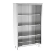 ProCleanroom Stainless steel cabinet with glass sliding doors PREMIUM