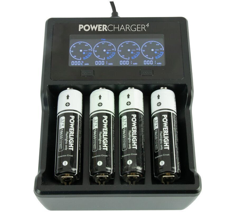 PowerCharger4 – Viervoudige Batterijlader voor PDL-Powerlight