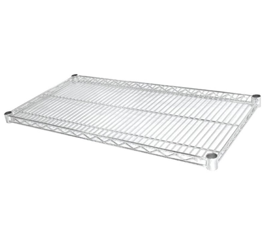 Cleanroom wire shelving unit with 4 shelves 152.5 cm wide