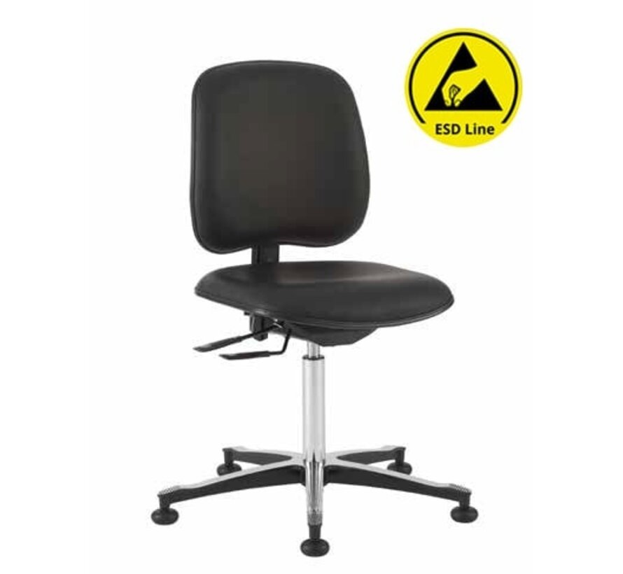 Cleanroom chair - ESD - HEPA filter - castors - height 44/87 cm