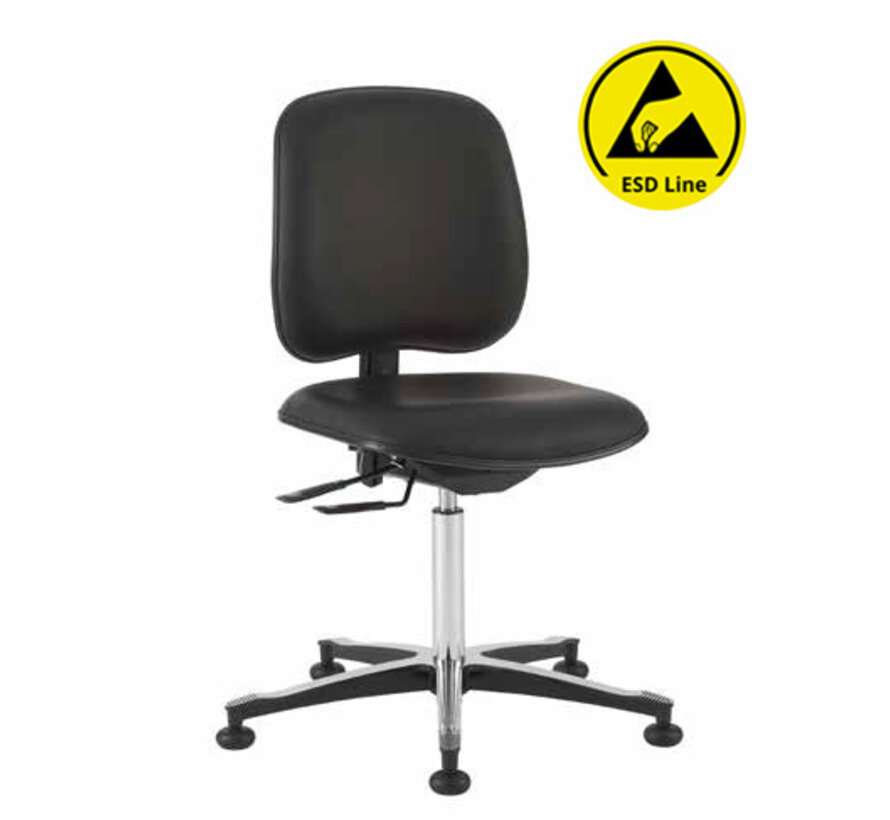 Cleanroom chair - ESD - HEPA filter - castors - height 44/87 cm