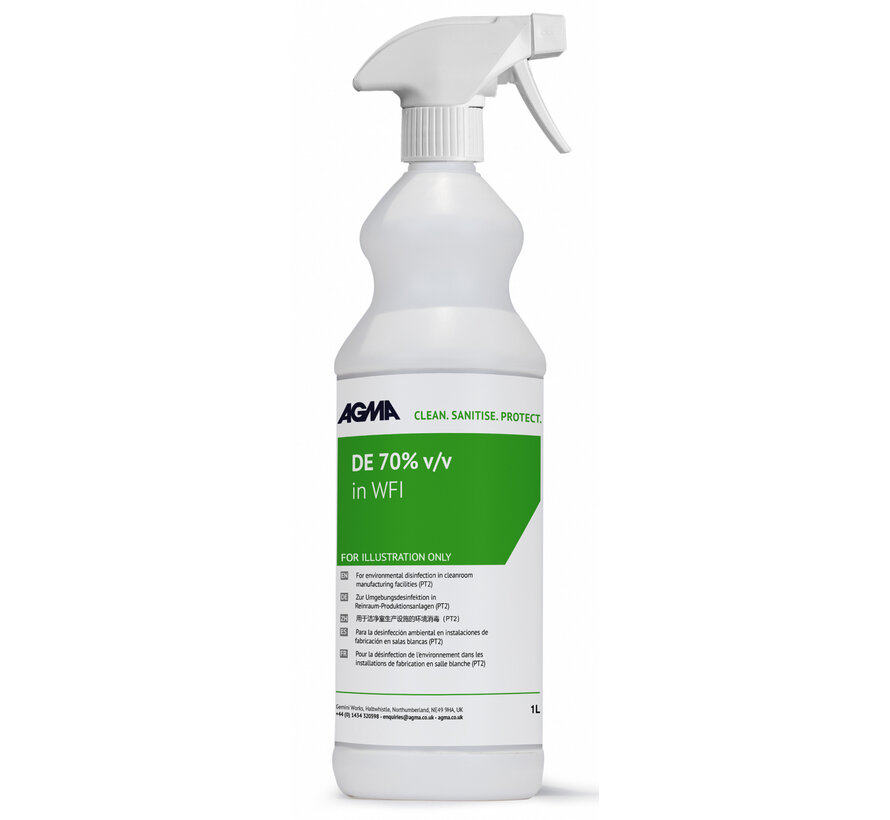 AGMA Denatured Ethanol 70% in WFI 1L Trigger Spray - 14 stuks