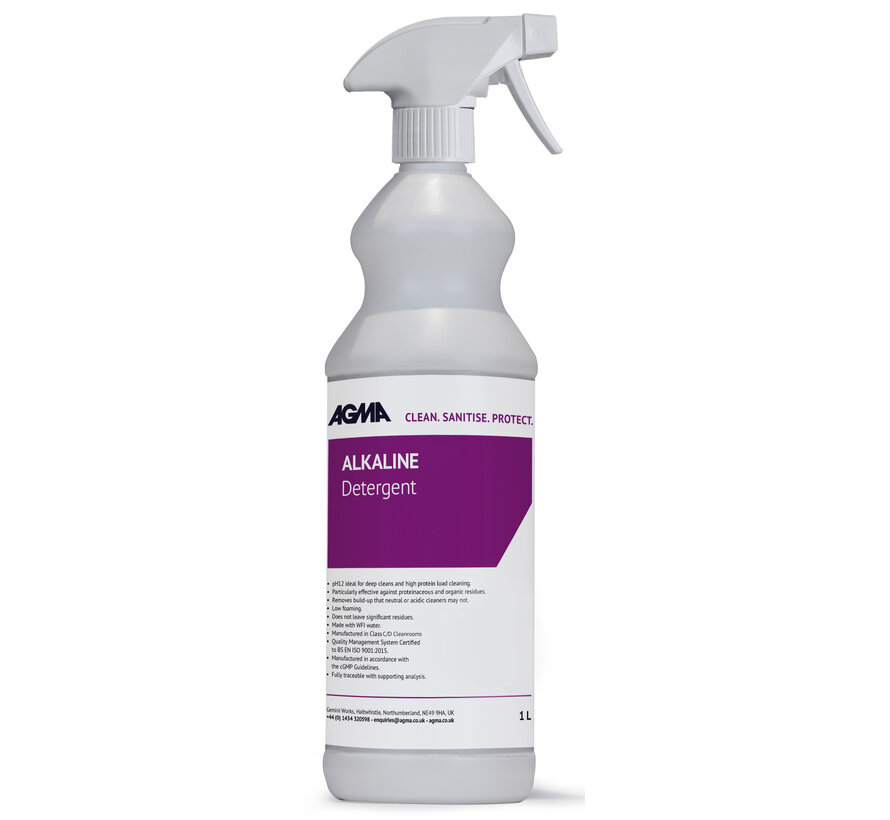 AGMA Alkaline Detergent in 1L Trigger Spray Bottle – 15 units