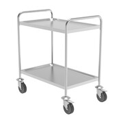 ProCleanroom RVS cleanroom servicetrolley met 2 legborden