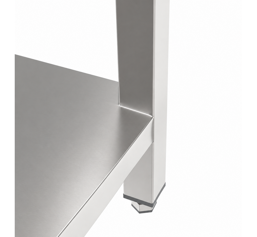 Stainless steel cleanroom gowning bench with two shelves PREMIUM