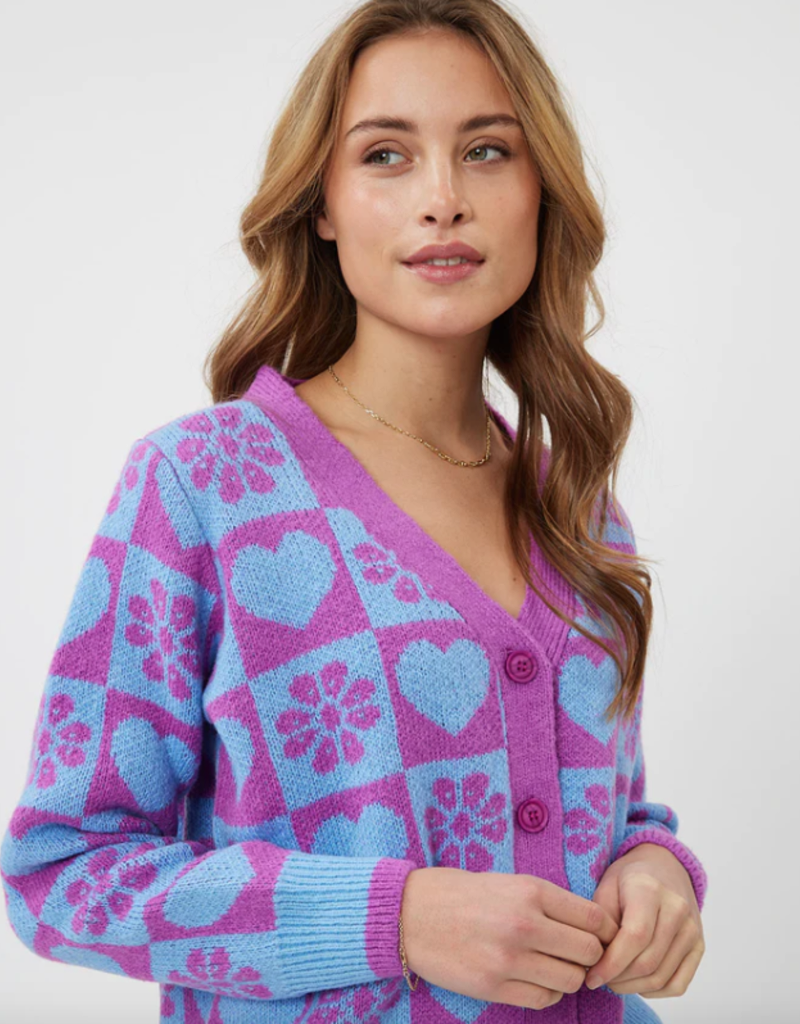 Moves Cardigan 'Jaqline' - Smoky Grape - Moves