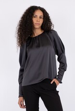 Blouse Heavy Sateen 'Camma' - Steel Grey - Neo Noir