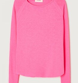 American Vintage T- Shirt Lange Mouw Boothals 'Sonoma' - Son31G - Pink Acid Fluo  - American Vintage