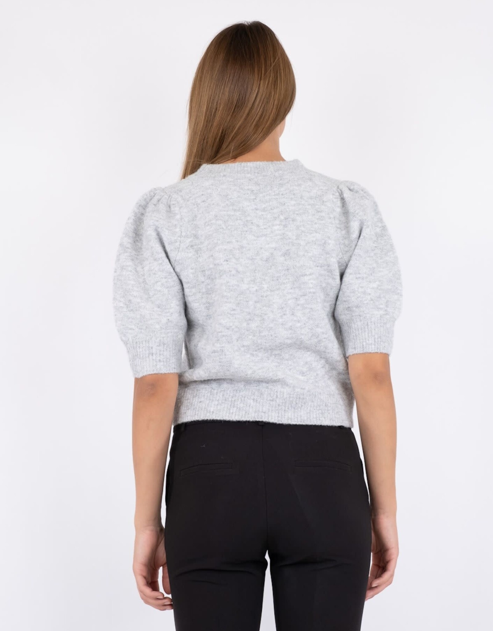 Pull Korte Mouw Pearl 'Maia' - Light Grey - Neo Noir