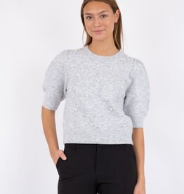 Pull Korte Mouw Pearl 'Maia' - Light Grey - Neo Noir