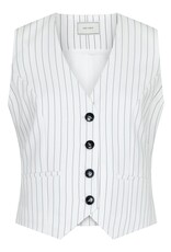 Waistcoat Pinstripe  'Vendetta' - White - Neo Noir