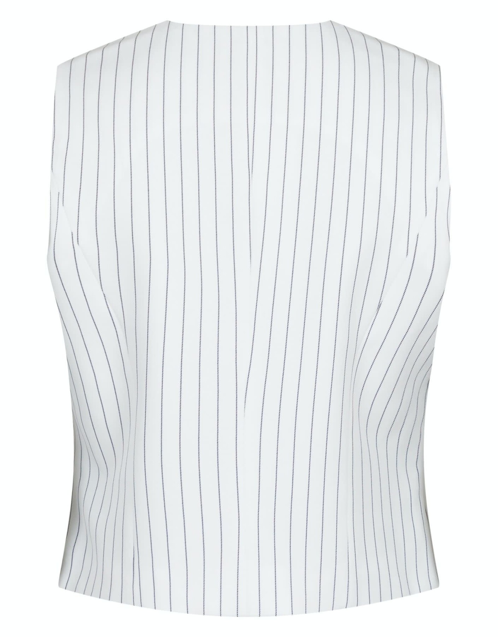 Waistcoat Pinstripe  'Vendetta' - White - Neo Noir