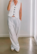 Broek Stripe  'Alessandra' - White - Neo Noir