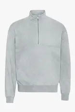 Colorful Standard Sweater 'Organic Quarter Zip' - Faded Grey - Colorful Standard