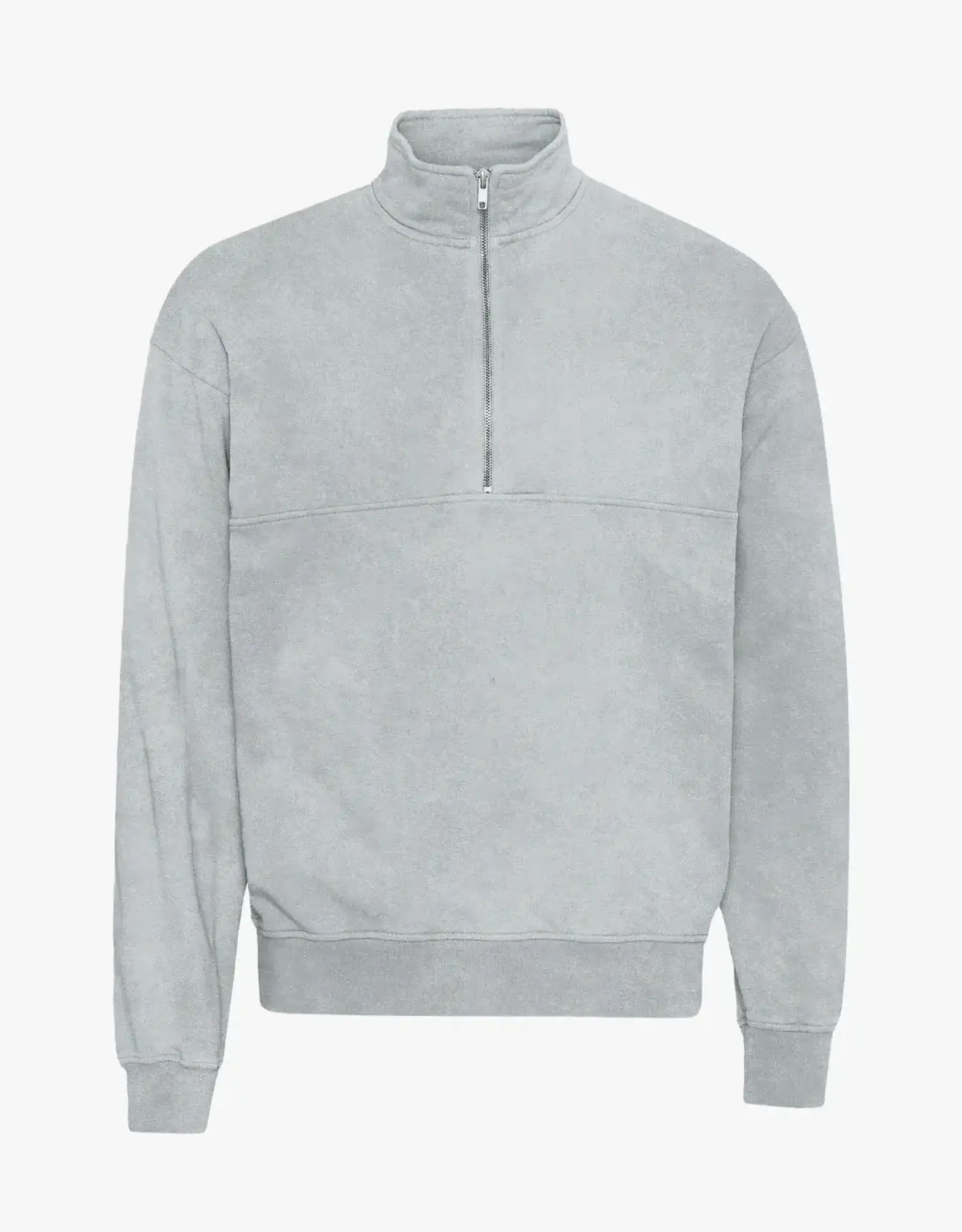 Colorful Standard Sweater 'Organic Quarter Zip' - Faded Grey - Colorful Standard