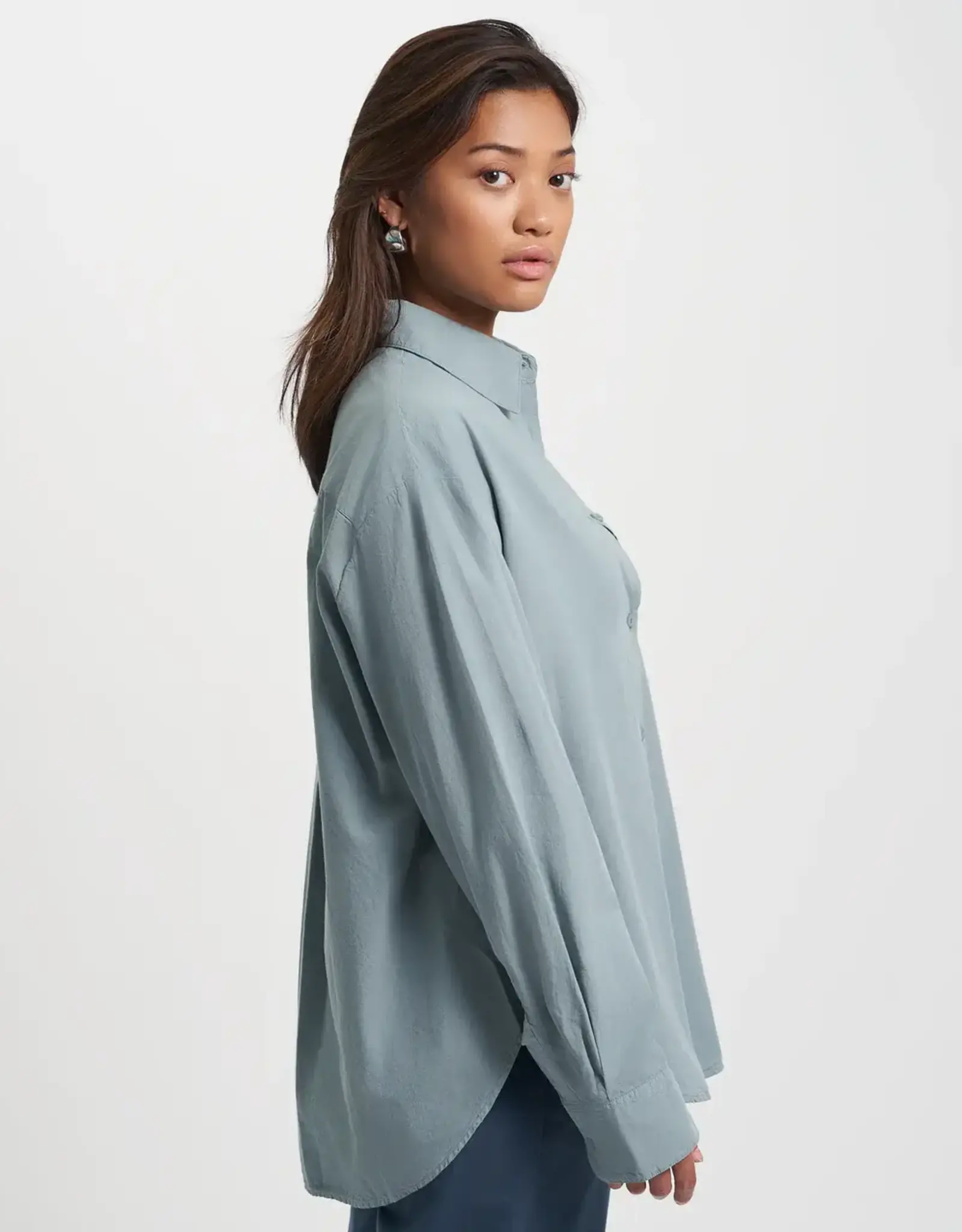 Colorful Standard Blouse  'Organic Oversized' - Steel Blue - Colorful Standard