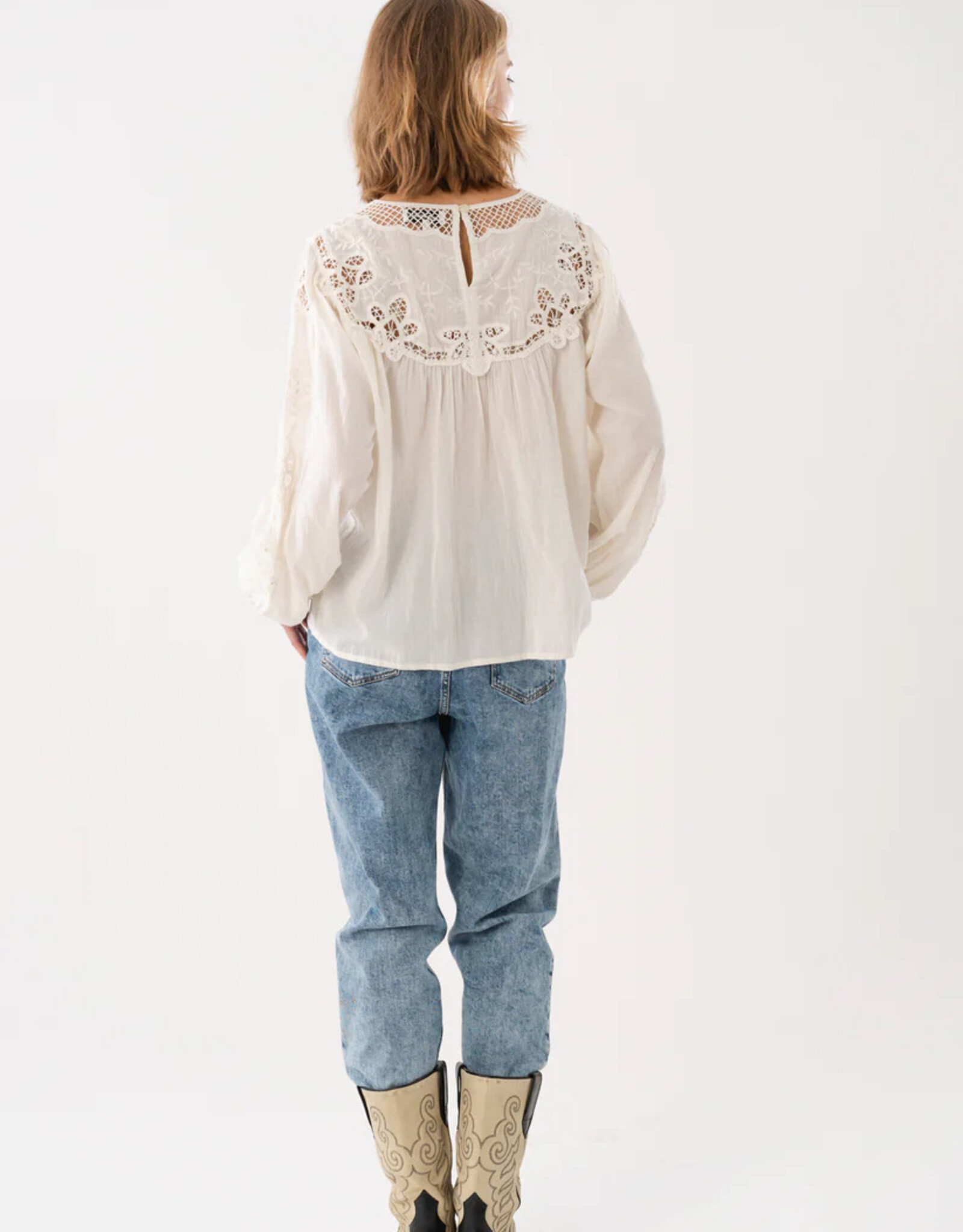 Lollys Laundry Blouse 'May' - Creme - Lollys Laundry