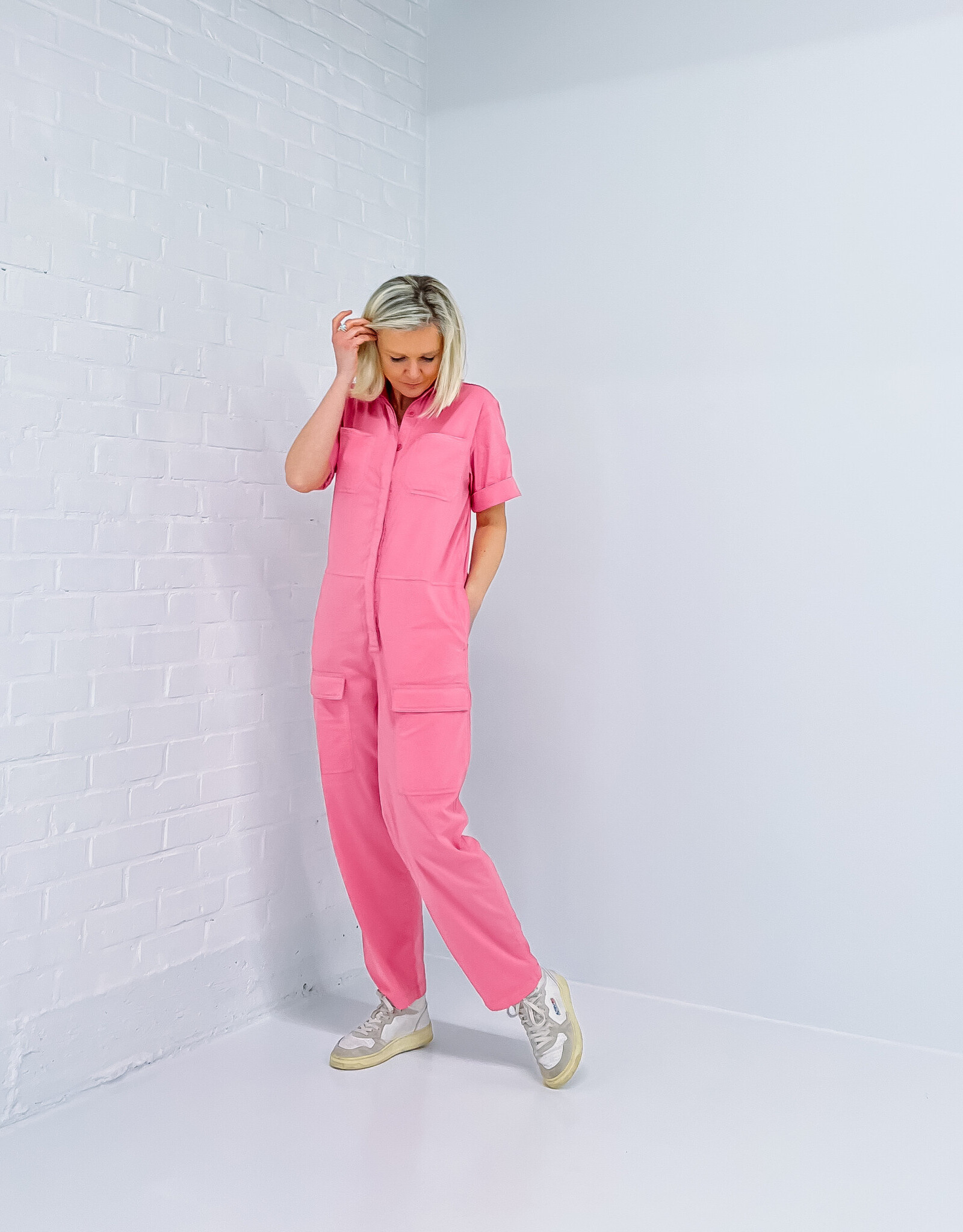 Reiko Jumpsuit 'Joplin' - Pink Block - Reiko