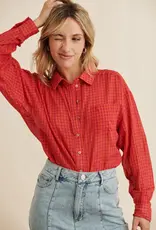 Laure+Max Blouse 'Camilla' - Vichy Magenta - Laure+Max