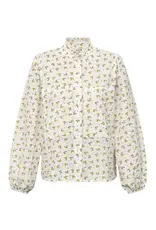 A view Blouse  'Tiffany' - White/Yellow - A View